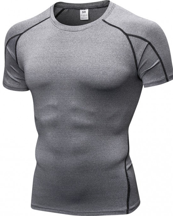 Fitness Running Training Clothing Elastic Quick-drying Short-sleeved T-shirt