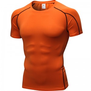 Fitness Running Training Clothing Elastic Quick-drying Short-sleeved T-shirt