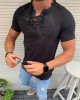 Mens Casual Short Sleeve Slim Shirt