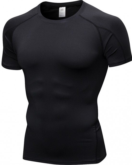 Fitness Running Training Clothing Elastic Quick-drying Short-sleeved T-shirt