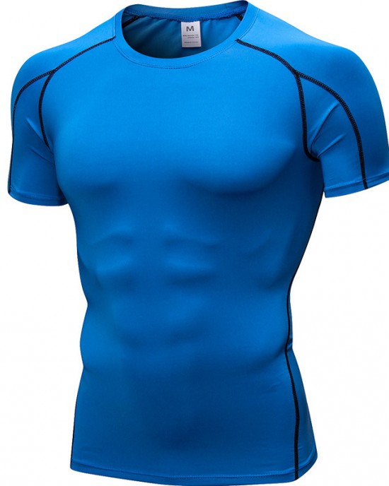 Fitness Running Training Clothing Elastic Quick-drying Short-sleeved T-shirt