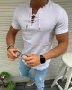 Mens Casual Short Sleeve Slim Shirt