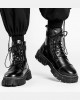 High-top Dark Functional Leather Boots