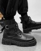 High-top Dark Functional Leather Boots