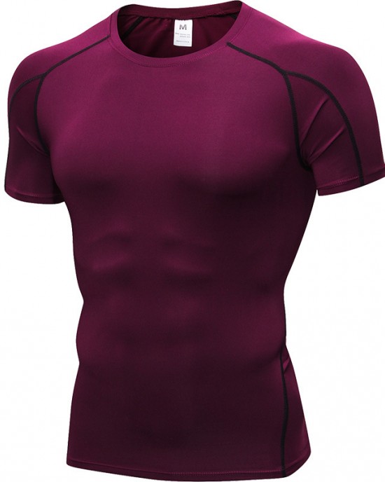 Fitness Running Training Clothing Elastic Quick-drying Short-sleeved T-shirt