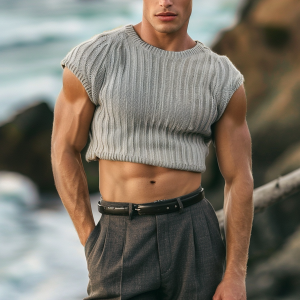 Men's Breathable Cropped Top