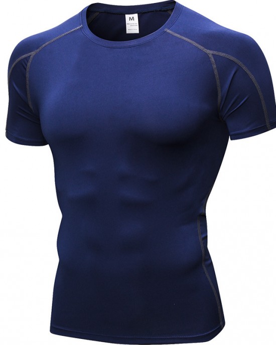 Fitness Running Training Clothing Elastic Quick-drying Short-sleeved T-shirt