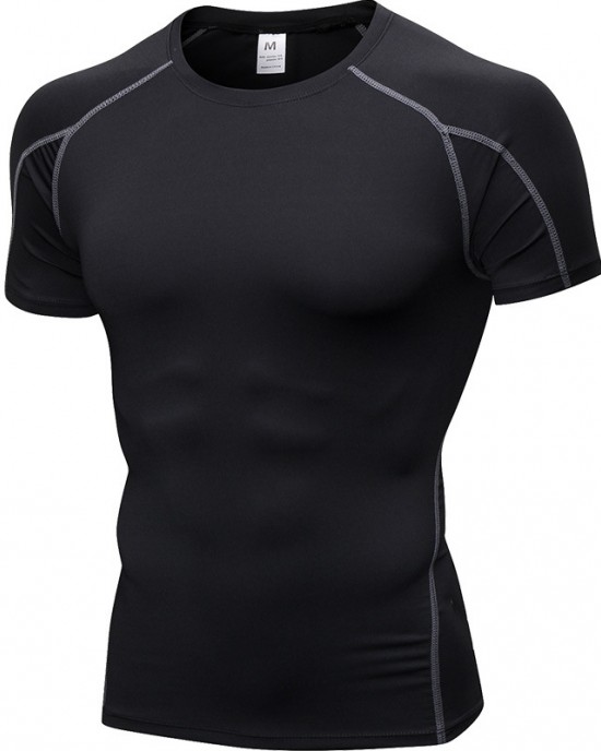 Fitness Running Training Clothing Elastic Quick-drying Short-sleeved T-shirt