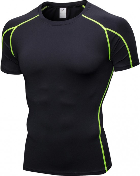 Fitness Running Training Clothing Elastic Quick-drying Short-sleeved T-shirt