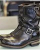 Men's Outdoor Retro Vntage Belt Buckle Low Heel PU Boots