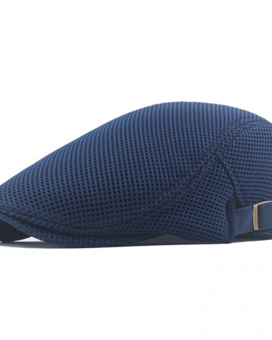 Men's Outdoor Retro Casual Mesh Peaked Cap Breathable Beret