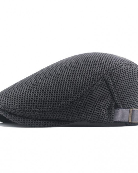 Men's Outdoor Retro Casual Mesh Peaked Cap Breathable Beret