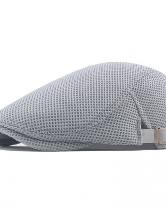 Men's Outdoor Retro Casual Mesh Peaked Cap Breathable Beret