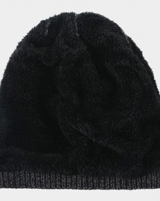 Men's Outdoor Ear Protection Fleece Warm Wool Hat