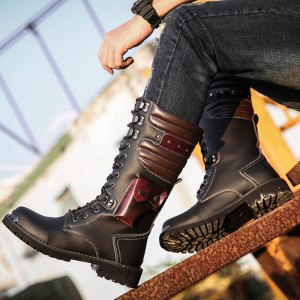 Men's Lace-up High-top Combat Boots