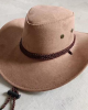 Men's Wide Brim Suede Western Rope Rider Cowboy Hat