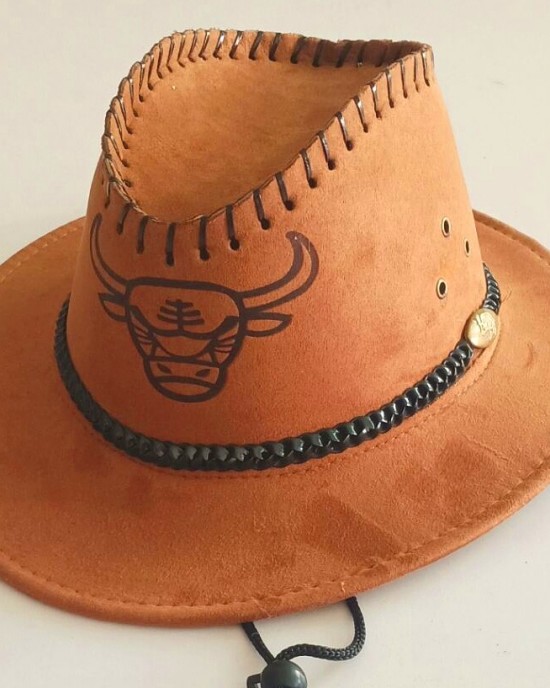 Men's Wide Brim Suede Western Rope Rider Cowboy Hat