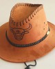 Men's Wide Brim Suede Western Rope Rider Cowboy Hat