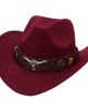 Western Ethnic Cowboy Bull Head Felt Hat