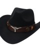 Western Ethnic Cowboy Bull Head Felt Hat