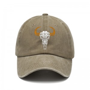 Bull Skull Cowboy Sun Hat