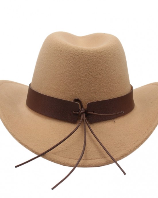 Western Ethnic Cowboy Bull Head Felt Hat