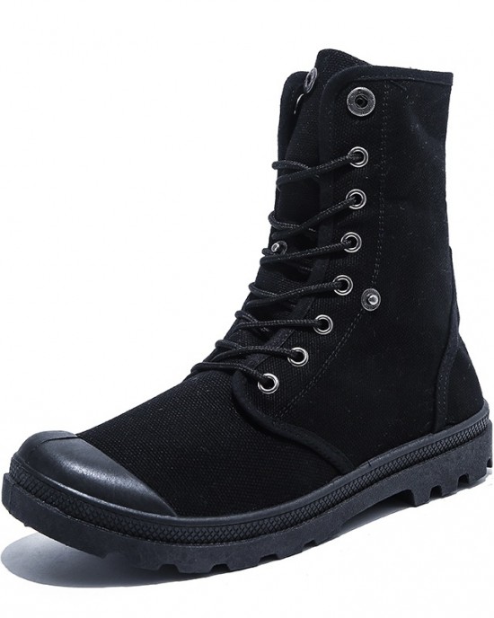 Men's Outdoor High Top Tactical Hiking Canvas Shoes