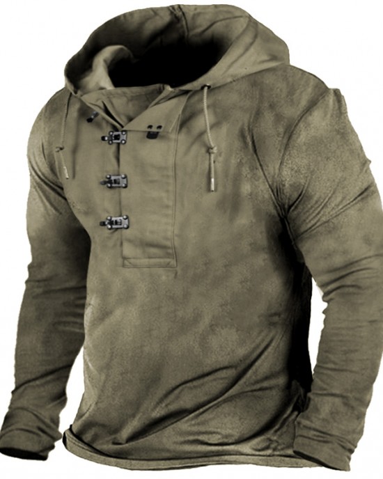 Men's Outdoor Retro Long Sleeve Hoodie HF1501-03-01