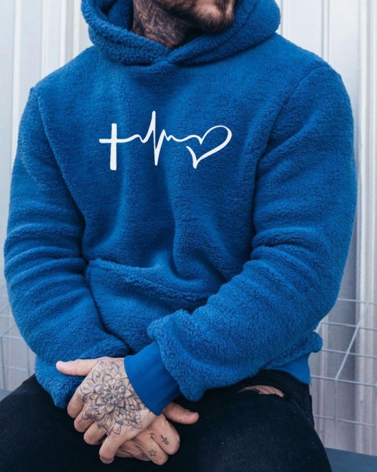 Stylish plush hooded sweatshirt for everyday wear HF1804-03-04