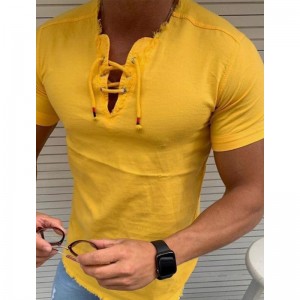 Mens Casual Short Sleeve Slim Shirt